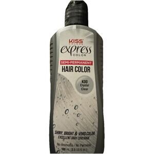 Semi-Permanent Hair Color,Kiss Express 100mL (3.5 US fl.oz) CRYSTAL CLEAR